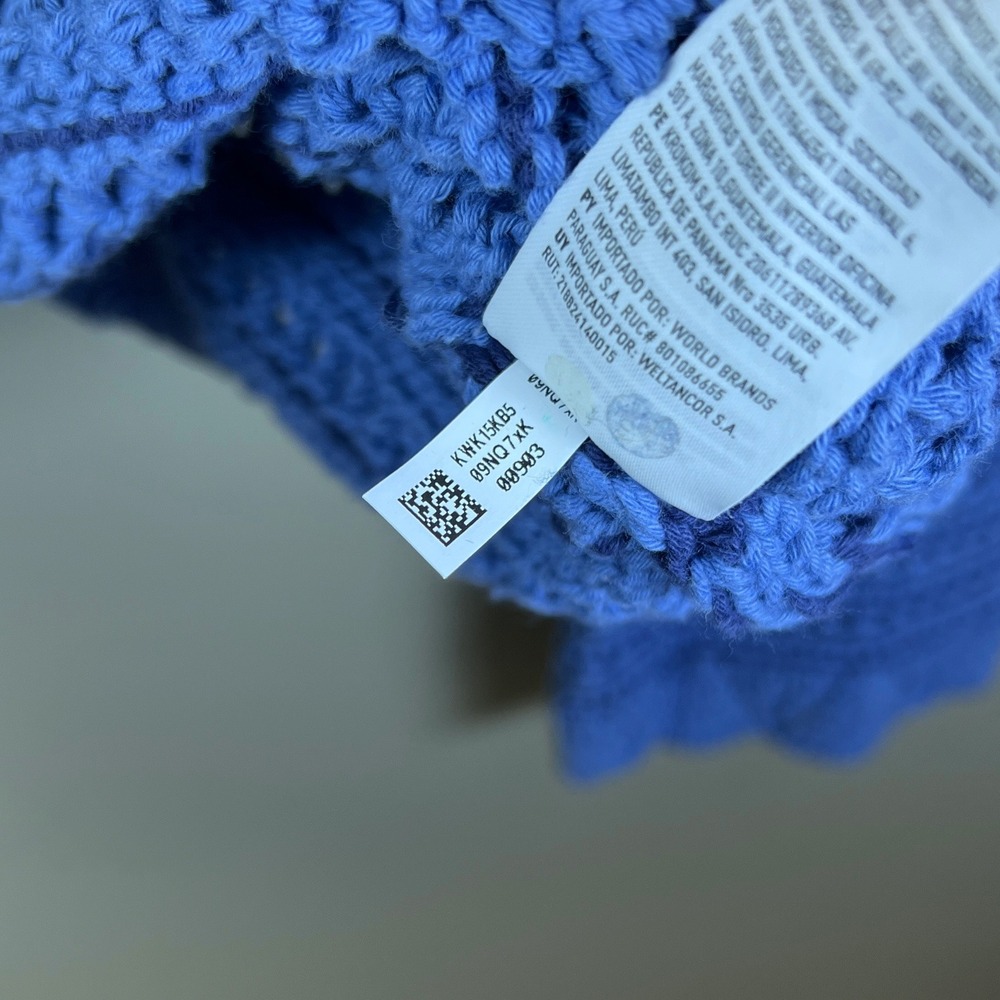American Eagle Sweater Women's M Blue Open Knit Crochet Cottagecore - Picture 5 of 5